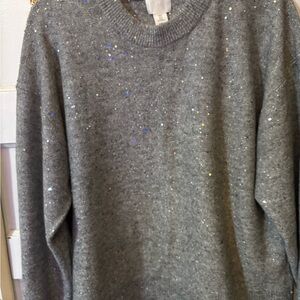 H&M Silver Knit Sweater